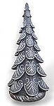 Silver Christmas Tree 3D Statue Gilded in Silver Leaf 4 FT Large