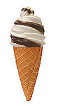 Soft Serve ice cream cone hanging Statue Vanilla & Chocolate 3FT