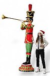 Toy Soldier Statue with Trumpet Large Christmas Decor 9 FT