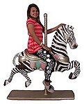 Large Carousel Zebra Statue