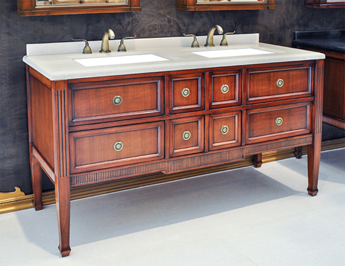 Antique Vanity Set - Evelyn II Antique Double Sink Vanities - Antique Vanity Sets - Antique Vanity Set - Evelyn II